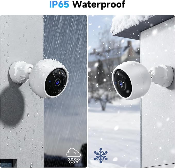 Security Cameras Wireless Outdoor, 2K Indoor Battery Powered WiFi Camera for Home Security, Color Night Vision, 2-Way Talk, Siren Alarm, AI Motion Detection, Cloud/SD Storage, 2 Pack