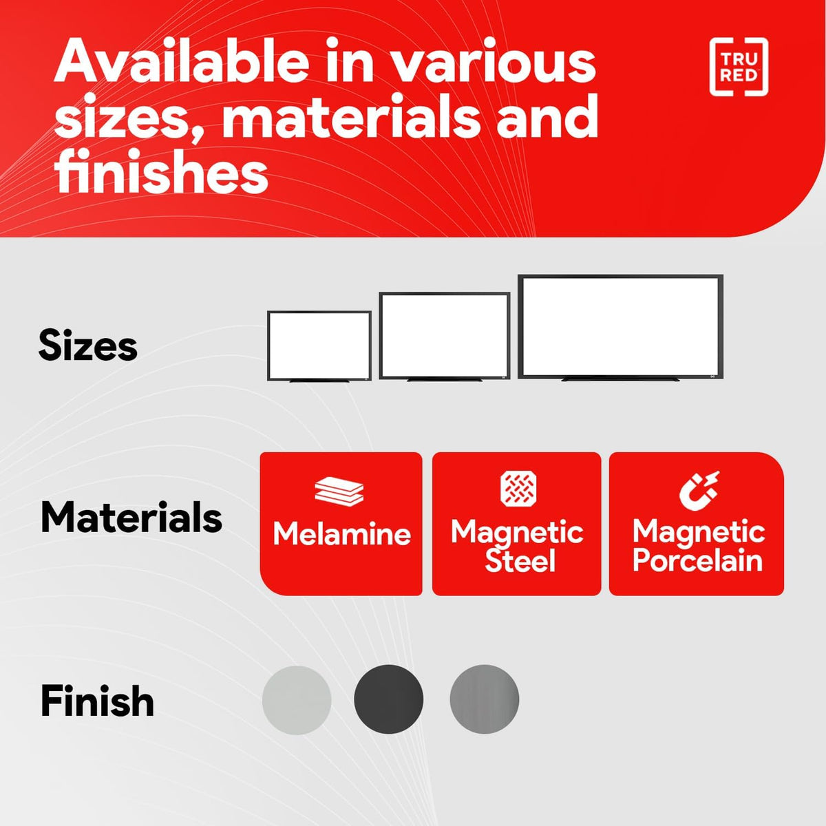 Staples TRU RED Melamine Whiteboard | Dry Erase Board for Wall, White Board with Gray Aluminum Frame, 3 ft x 2 ft