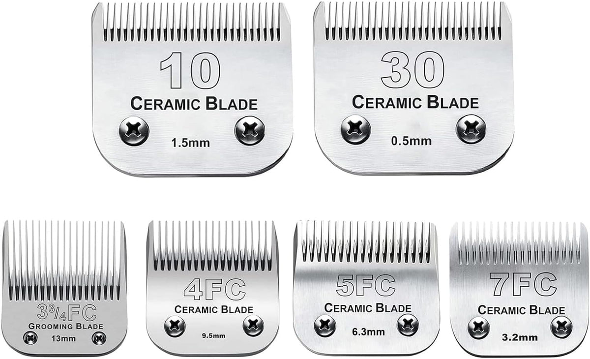 6Pack 10Blades Dog Grooming Blades Compatible with Andis Clipper