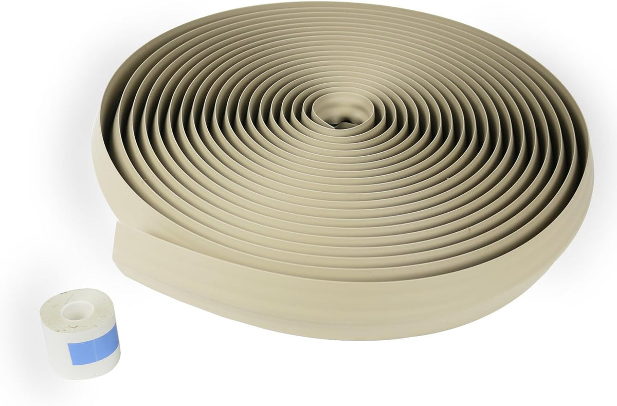 C2G Wiremold Floor Cord Management Kit, Corduct, Cord Protector, Wire Organizer and Hider, Rubber Cable Cover and Concealer, Ivory, 50 Feet, CDI-50