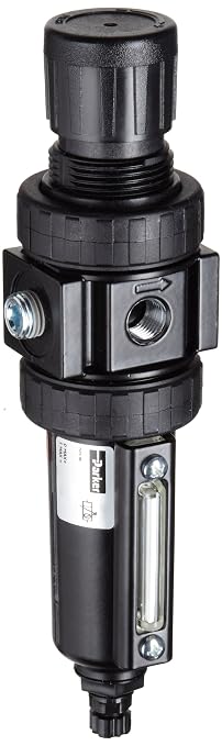 Parker 05E12A13AB One-Unit Combo Compressed Air Filter/Regulator, 1/4" NPT