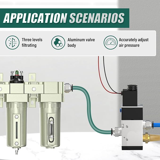 Industrial Grade 3-Stage Air Drying System, 3/4" NPT
