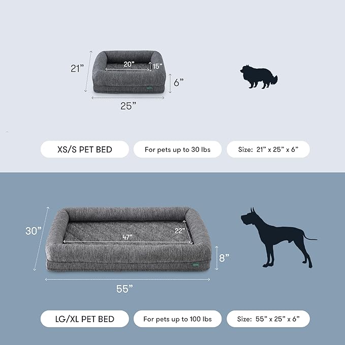 Newton Orthopedic Pet Bed - Washable Bed for Large Dogs, Puppy Bed, Crate Bed, with Removable & Breathable Dog Bed Cover, Comfy & Durable, Dog Essentials, Large