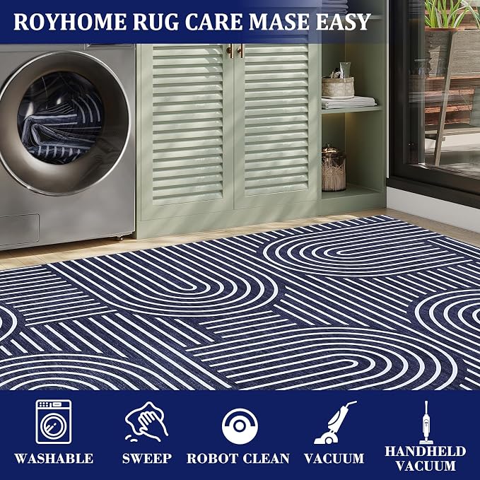 ROYHOME Modern Rug 2.5x10 Runners