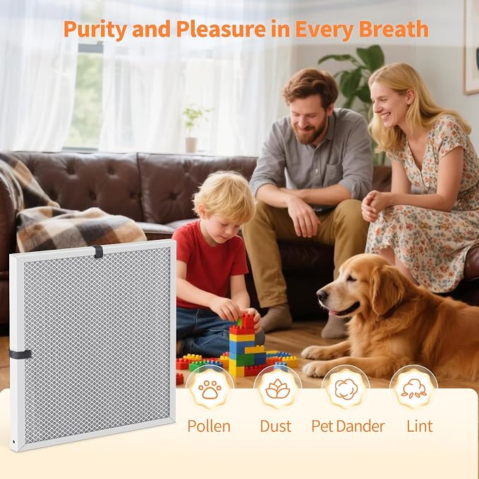 2-Pack 21x21x1 MERV 8 Reusable & Washable Electrostatic Air Filters
