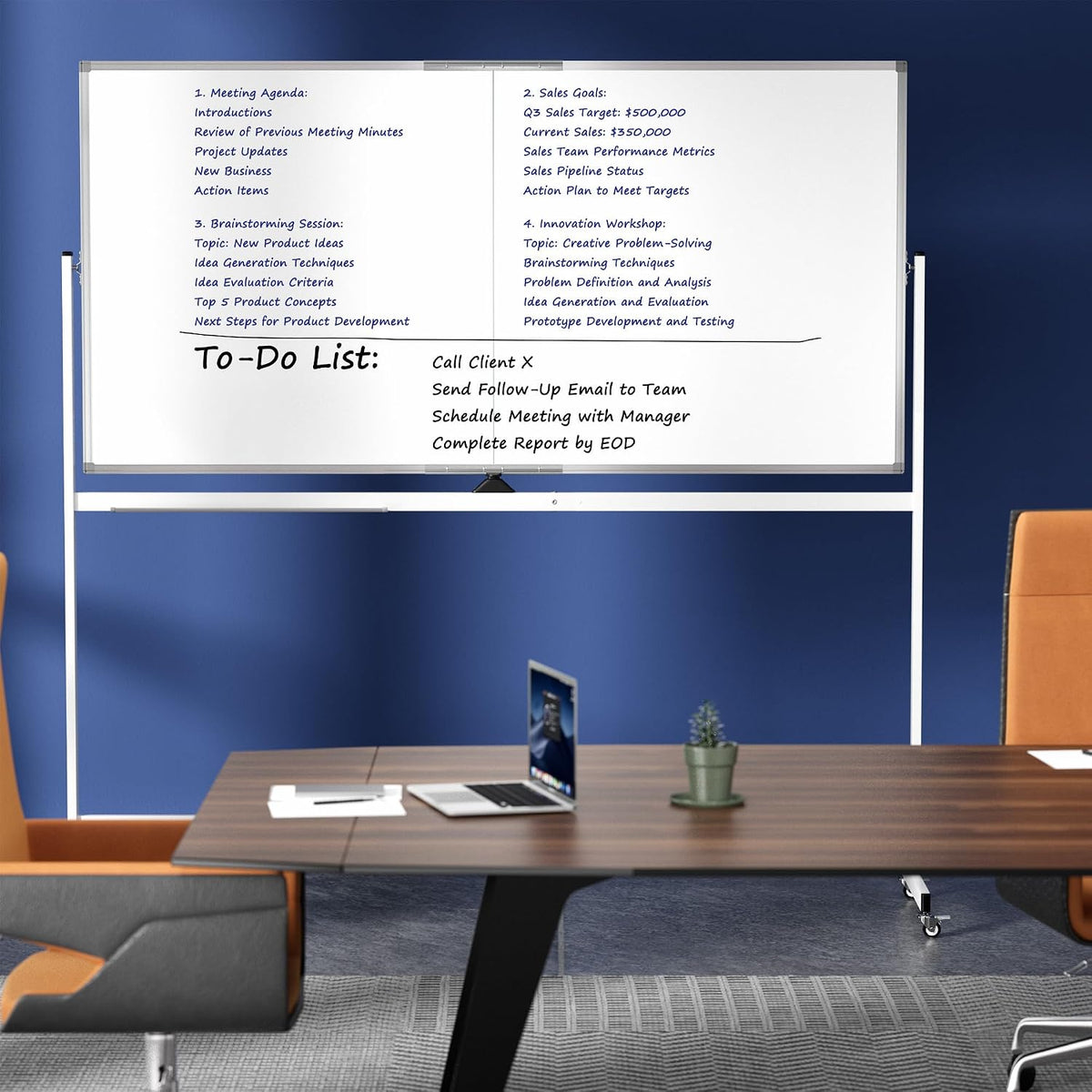 Large Rolling Whiteboard on Wheels, 72" x 36" Double-Sided Mobile White Board with Stand, 6' x 3' Portable Standing Magnetic Dry Erase Board Easel for Home Office Classroom School, Silver