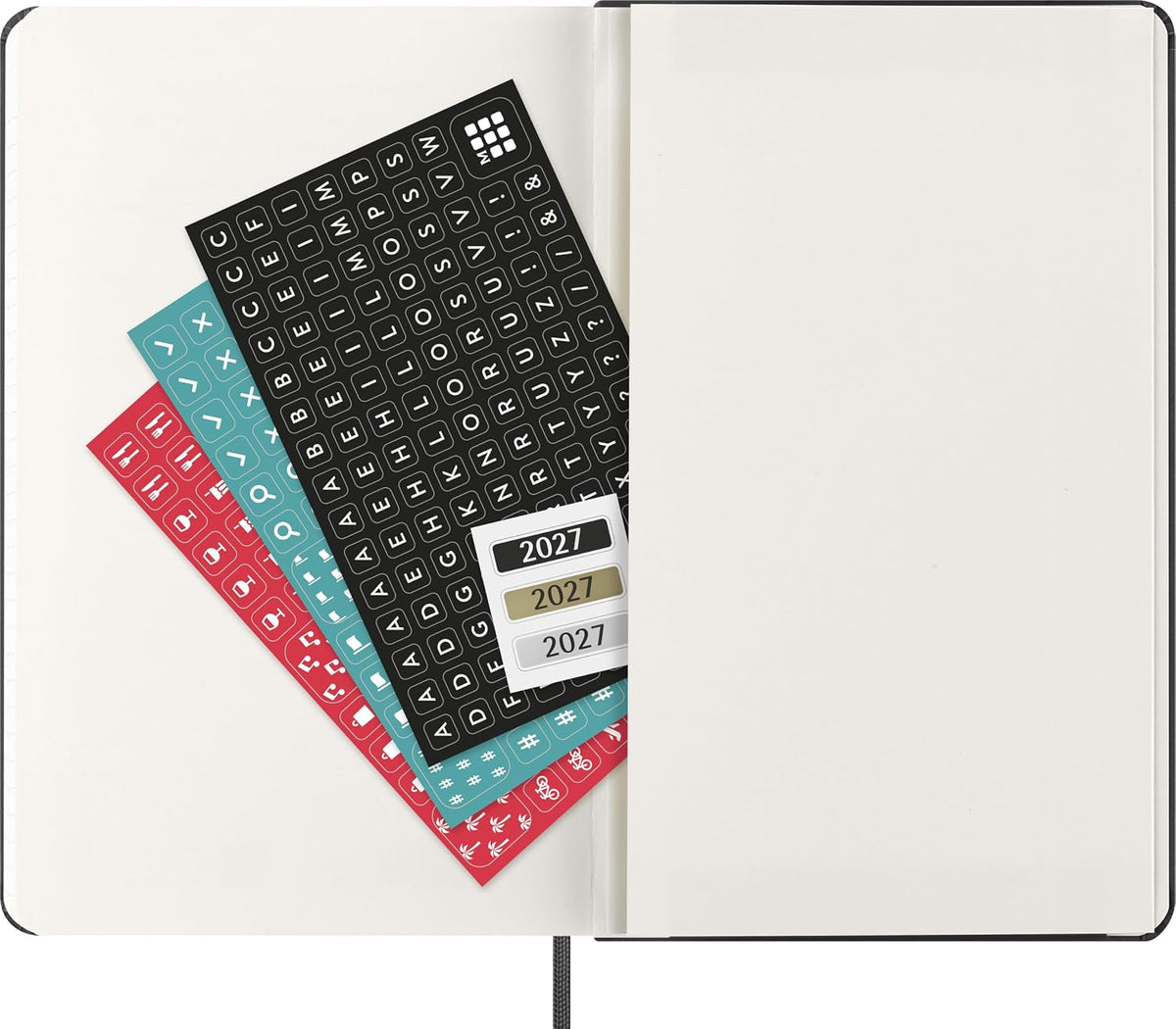 Moleskine 2027 12-Month Daily Planner, Large, Black, Hardcover