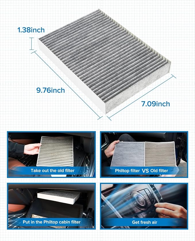 PHILTOP ACF034 Cabin Air Filter, Replacement