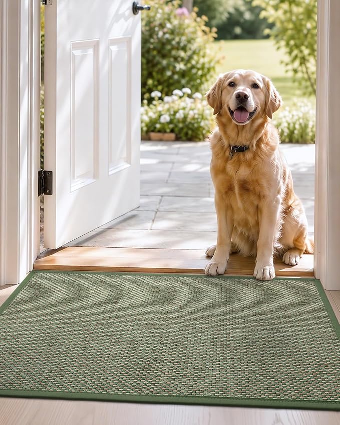 DEXI Ultra Thin Entryway Door Mat 36x56, Non Slip Rubber Backing Inside Entry