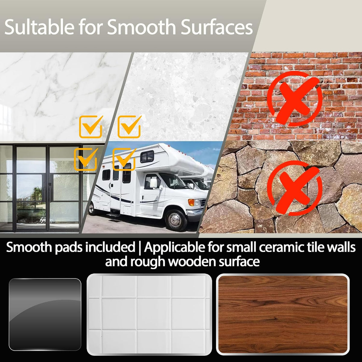 Suction Cup Foldable Shelf, No Trace Wall Mounted Floating Shelf