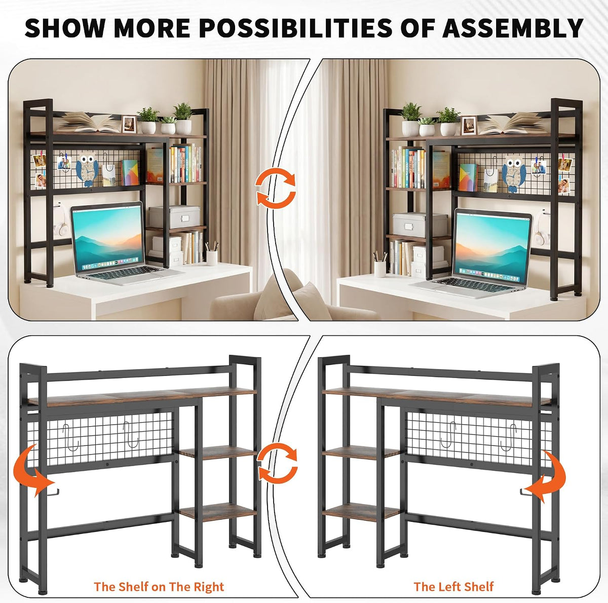 IBVIVIC Desktop Shelf, 38.5'' Desktop Organizer Shelf for Computer Monitor