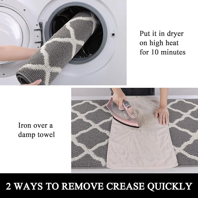 SHACOS Door Mats 20"x32" Indoor Washable Kitchen Entryway Rug Non Slip