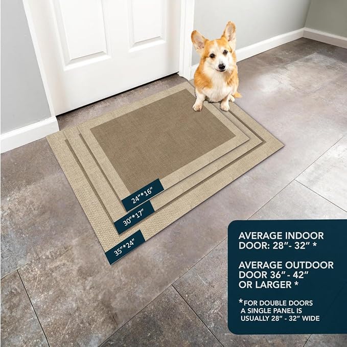 Ultra Thin Door Mat Indoor Entrance, 1/10 in Thin Door Mats