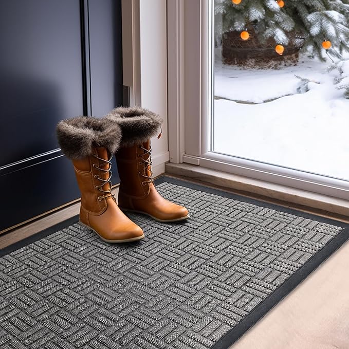 Mibao Front Door Mat, Heavy Duty Durable Welcome Mat