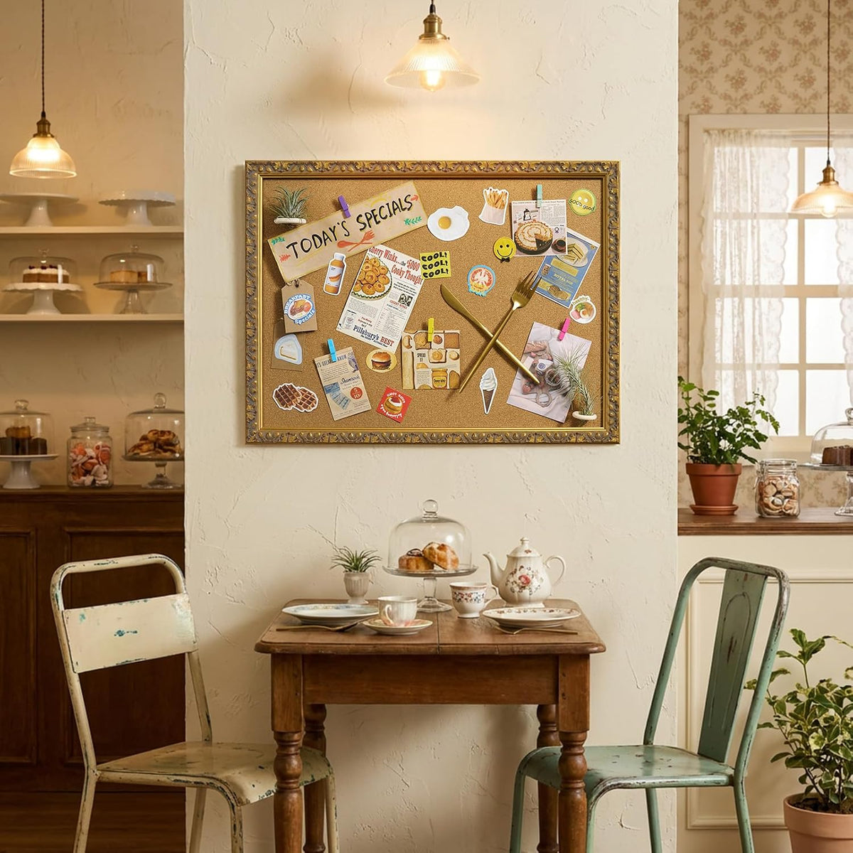 16x20 Decorative Cork Board with Victorian Gold Frame for Memorial Pictures