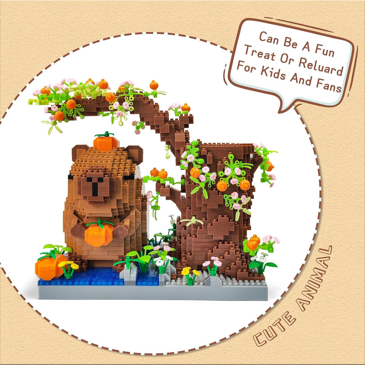 Capybara Micro Mini Building Block Pen Holder Kit 1880PCS
