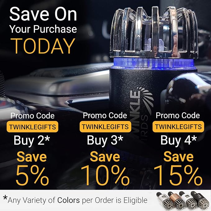 Car Air Purifier Ionizer - 12V Plug-in Ionic Anti-Microbial Car Deodorizer -