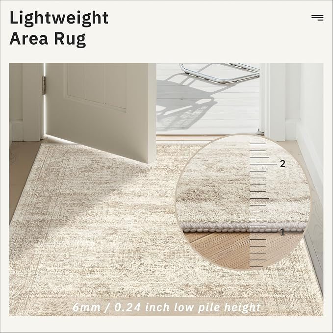 Soalmost Runner Rug 2'x6' Washable Non-Slip Runner Rugs