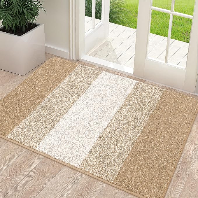 Kitinjoy Indoor Outdoor Door Mat, 40x24 Non-Slip Absorbent Dirt Trapper