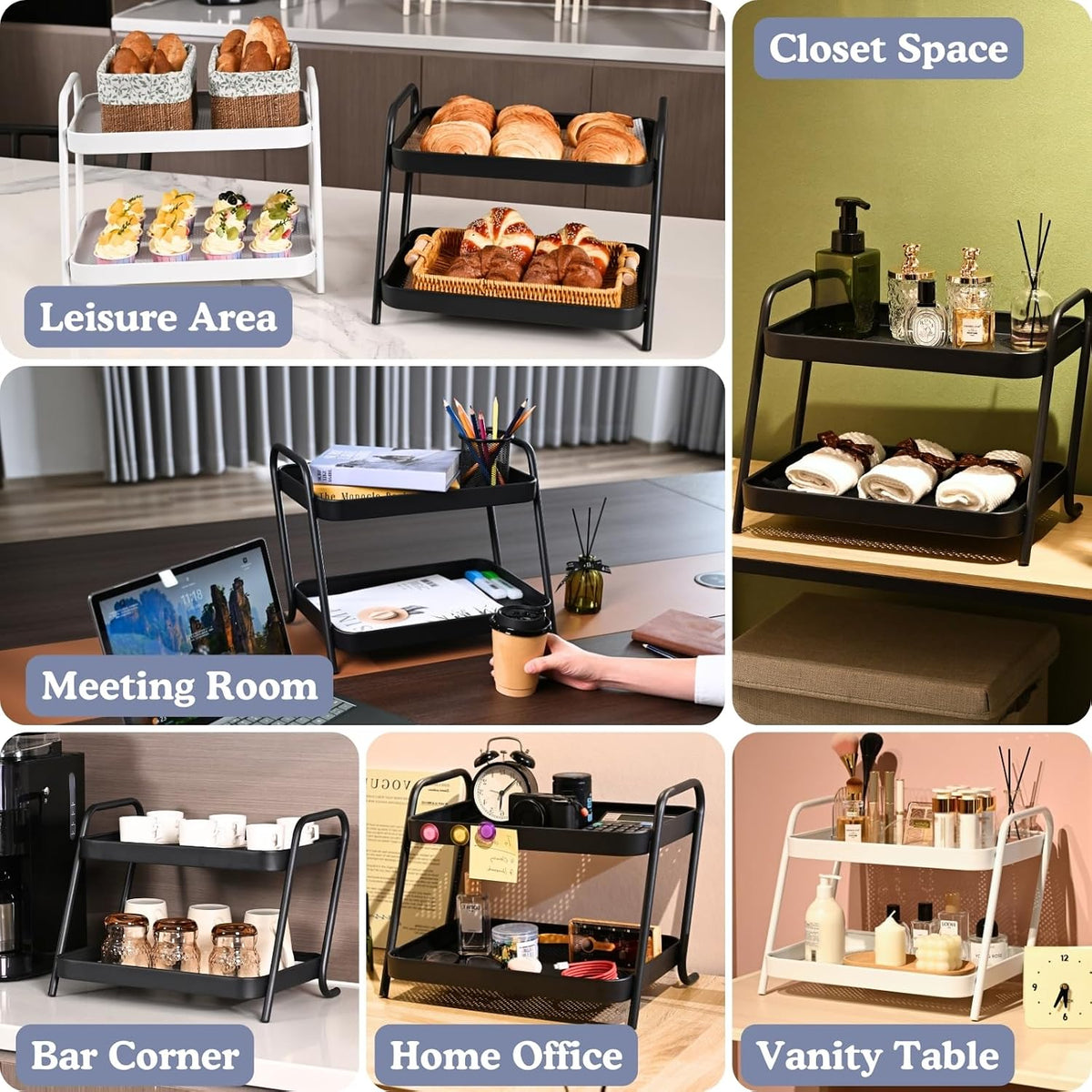Multifunctional Desk Organizer Rack, Storage Display Shelf