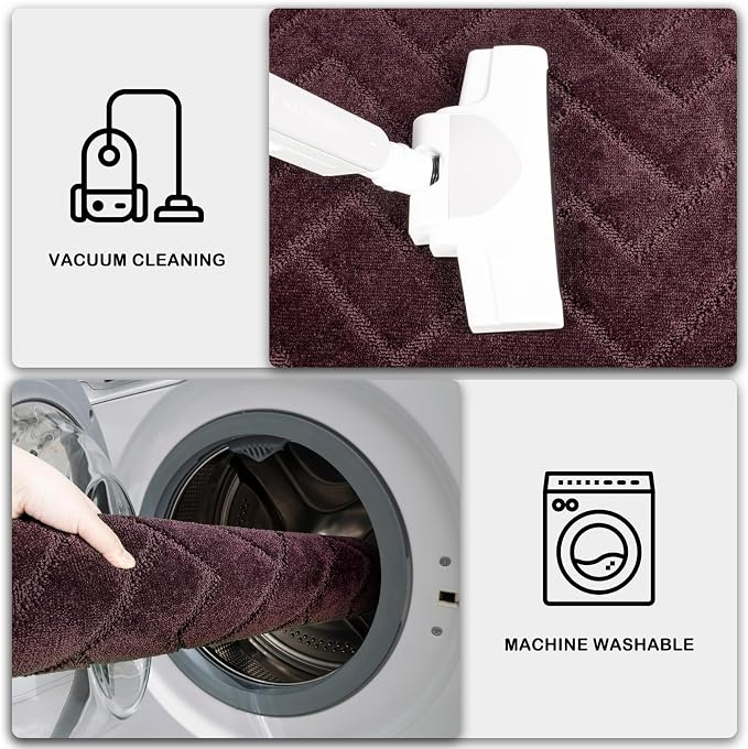 PURRUGS Dirt Trapping Door Mat 32" x 47", Non-Slip Machine Washable Entry Rug