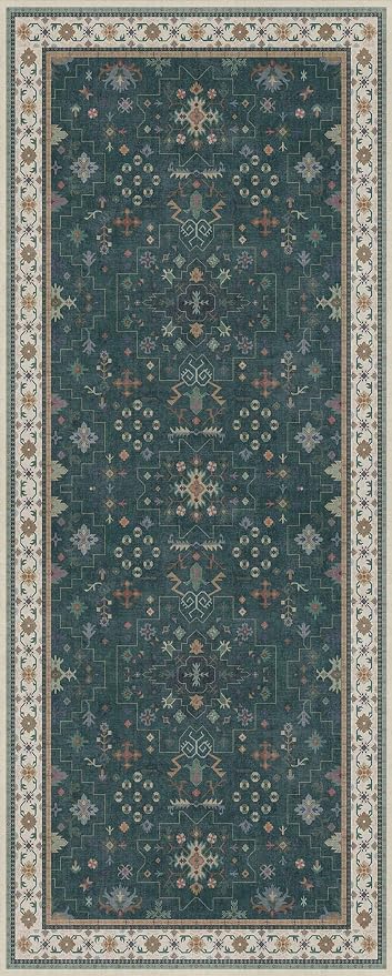 Dark Green 2x5 Kitchen Rug