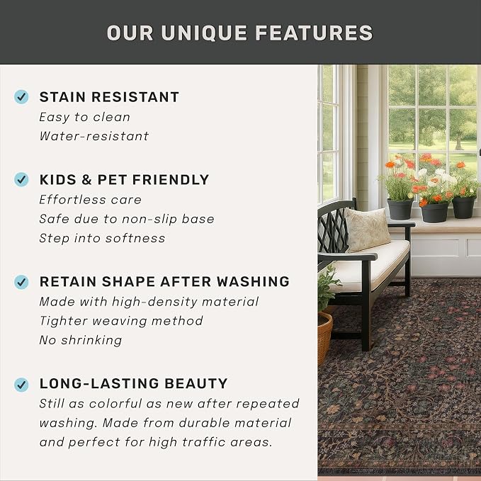 Hazo Haus Taupe Brown 5x8 Rug for Living Room