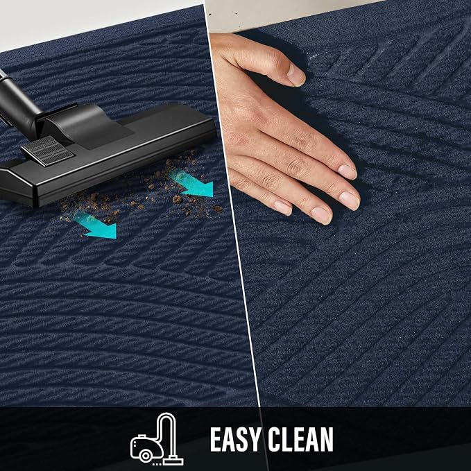 HIYARD Sturdy Front Door Mat, Absorbent Muddy Dirt Resist Welcome Door Mats