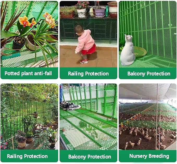 Plastic Wire Mesh Fence, Fencing Chicken Wire Fence with 1.8cm/0.7in Mesh Holes, for Pet Fencing Garden Balcony Grass Protection Farm Crafts(Size:Mesh 0.7in-3.3ft Wx33ft L,Color:Black)