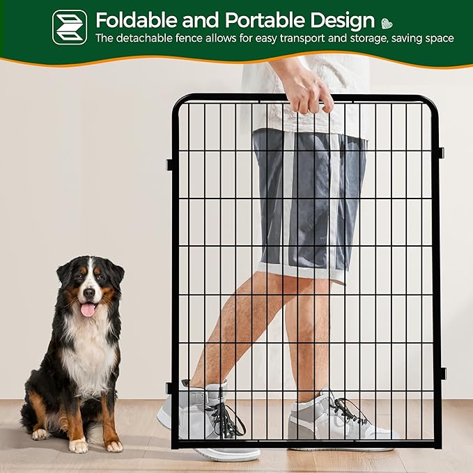 Yaheetech Dog Playpen Outdoor, 40 inch 24 Panels Dog Pen Indoor Heavy Duty Puppy Exercise Pen Metal Pet Fence for RV Camping/Yard/Garden