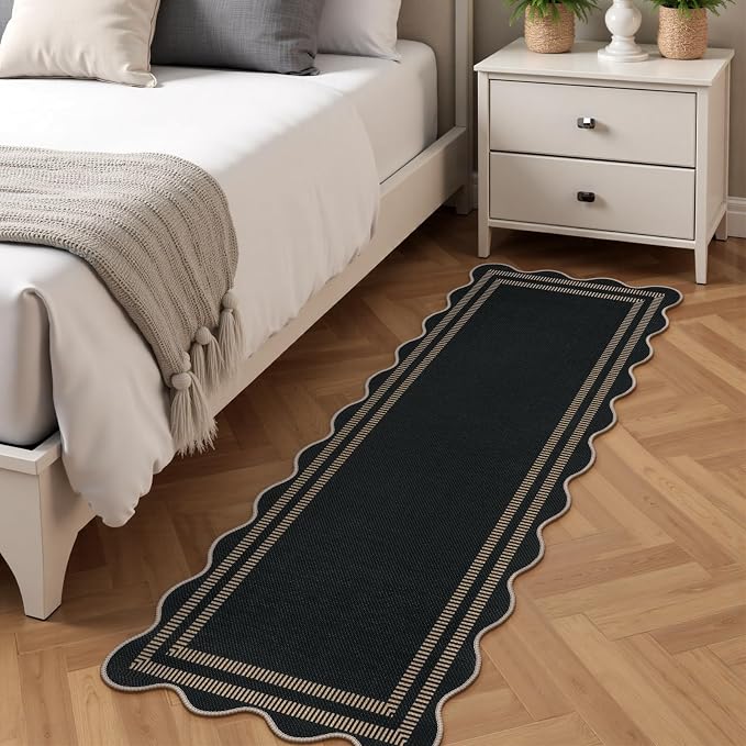 Modern Hallway Runner Rug, 2x6 Washable Easy Jute Rugs
