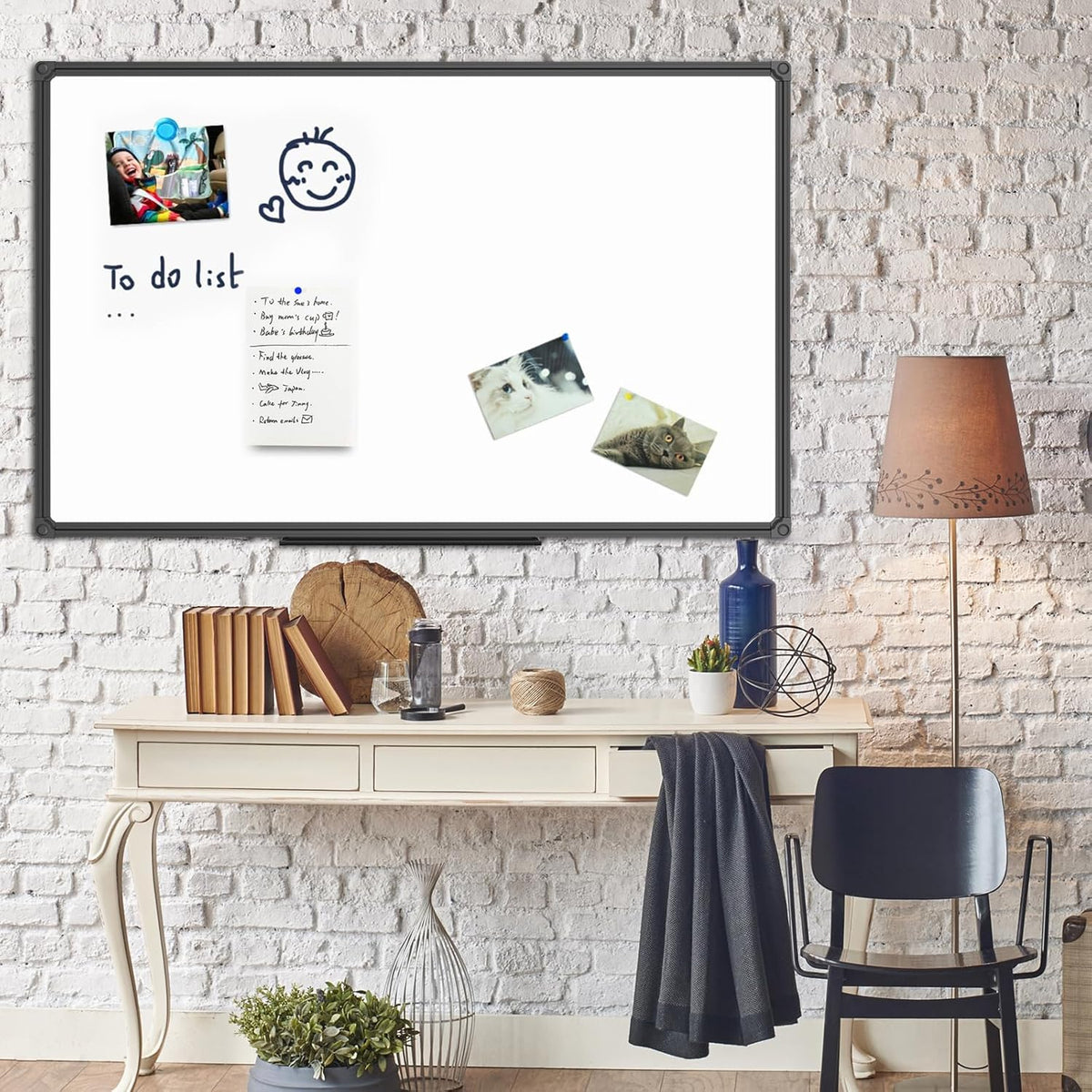 JILoffice Magnetic Whiteboard, Dry Erase Board 48 x 31 Inch
