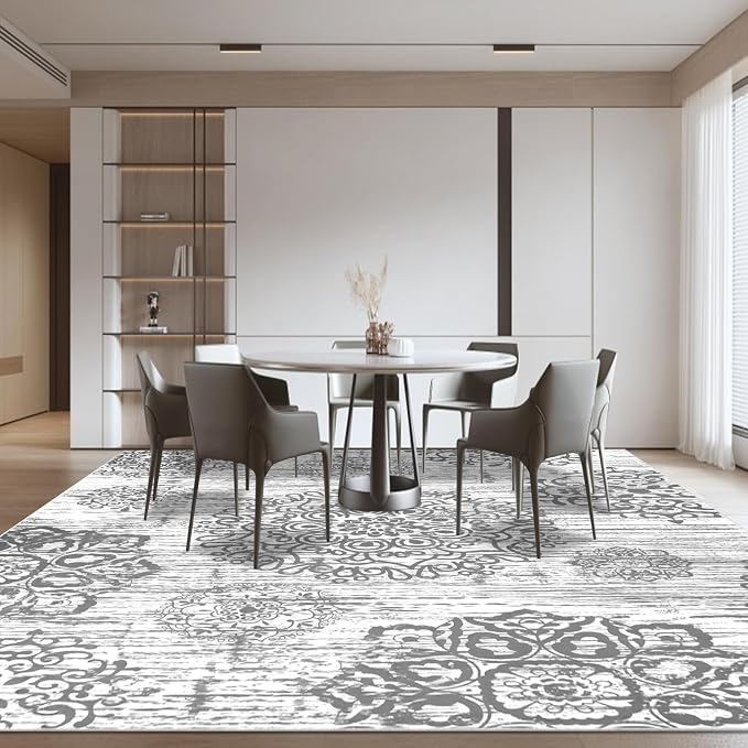 HEBE Area Rugs for Living Room 8'x10', Washable Non Slip Boho Bedroom Rug