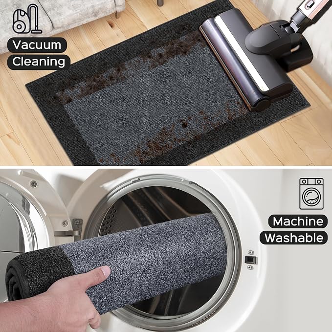 Machine Washable Kitchen Rug 24" x 36", Non Slip Kitchen Mat