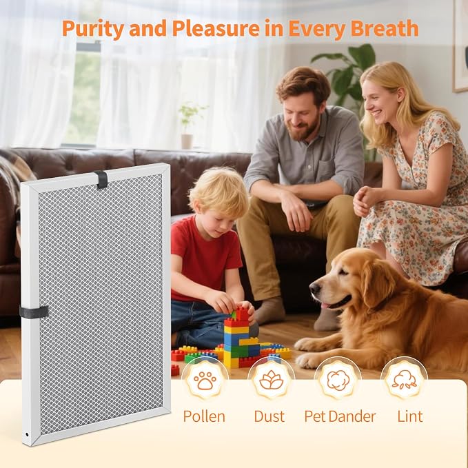 2-Pack 15x20x1 MERV 8 Reusable & Washable Electrostatic Air Filters
