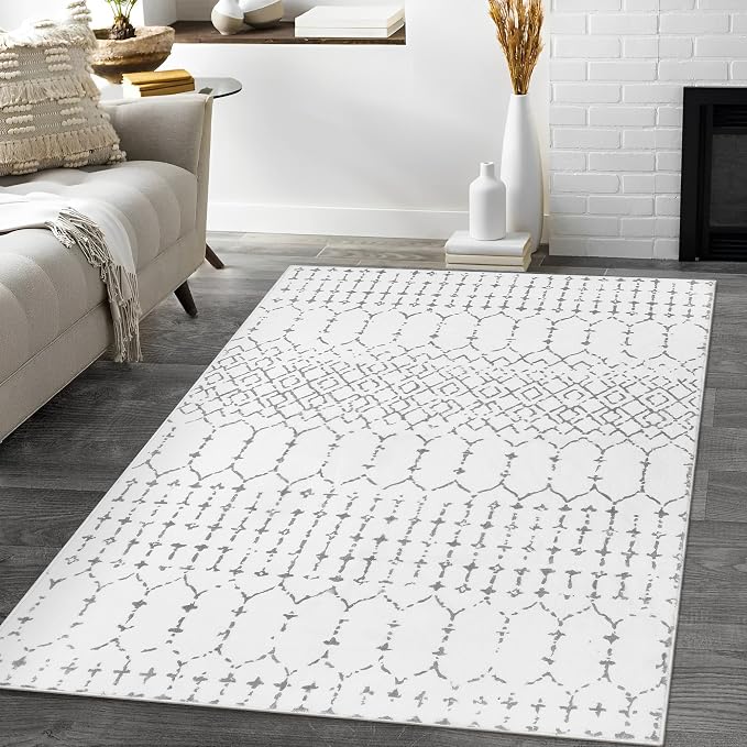 Lahome Moroccan Washable Living Room Rug 3x5 Area Rugs