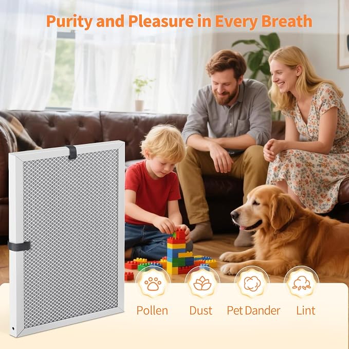 2-Pack 16x20x1 MERV 8 Reusable & Washable Electrostatic Air Filters