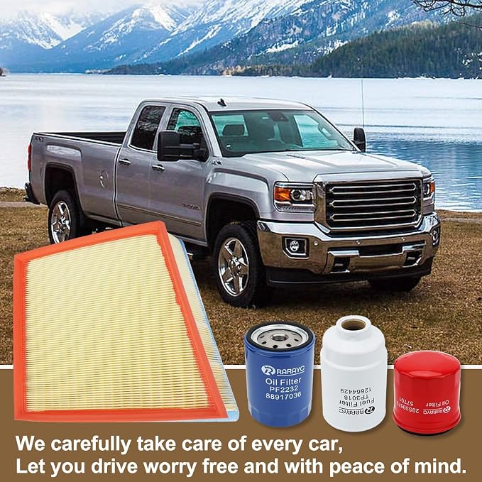 Diesel 6.6L Duramax Filter Kit Fuel/Oil/Air/Transmission Filter, Compatible