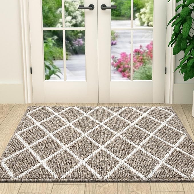 Finchitty Indoor Door Mat, Dirt Resistant and Absorbent, Low-Profile, Washable