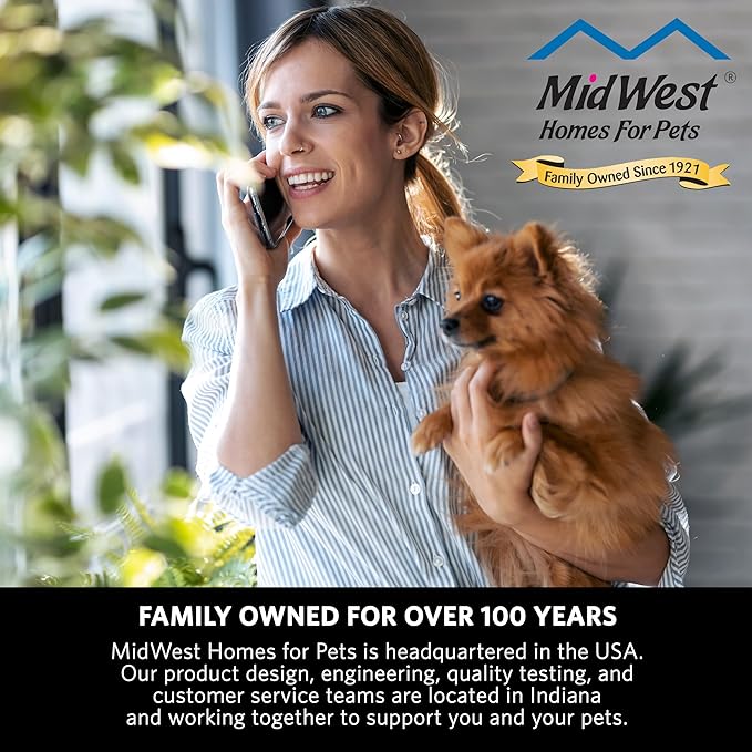MidWest Homes for Pets Medium Dog Crate Cover, Black Polyester Privacy Kennel Cover Fits Most 30-inch Crates, Machine Washable, Reduces Barking & Chewing