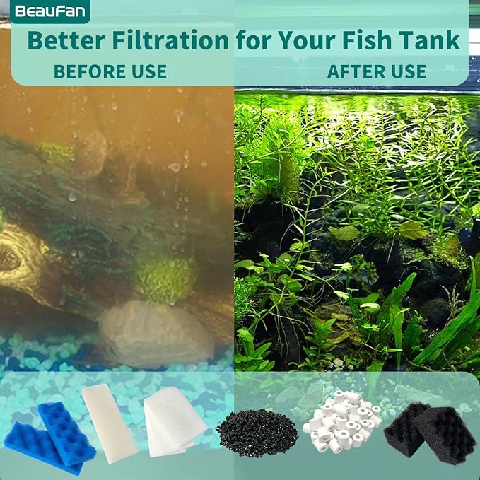 38 Pack Filter Media Kit for Fluval 306/307 Canister Filters, Replacement Bio