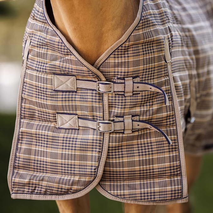 Country Pride Highland 1200D Lightweight Stable Blanket (60, Tan Plaid)