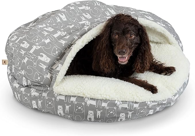 Snoozer Luxury Orthopedic Cozy Cave Pet Bed, Pedigree Storm - Extra Large