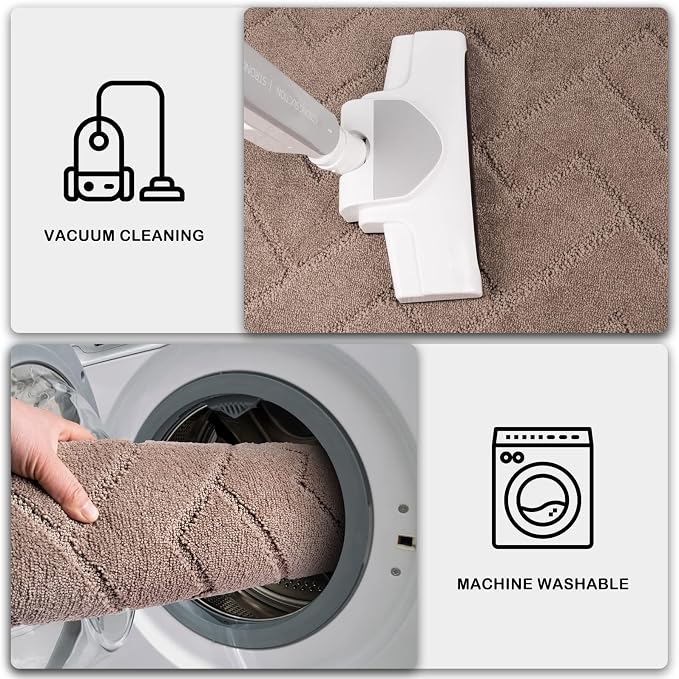 PURRUGS Dirt Trapping Door Mat 34" x 59", Non-Slip Machine Washable Entry Rug