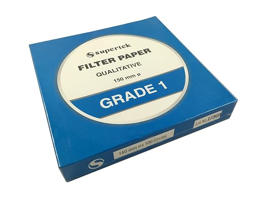 Filter Paper, Qualitative, Grade 1, 150 mm Pack of 100 Sheets