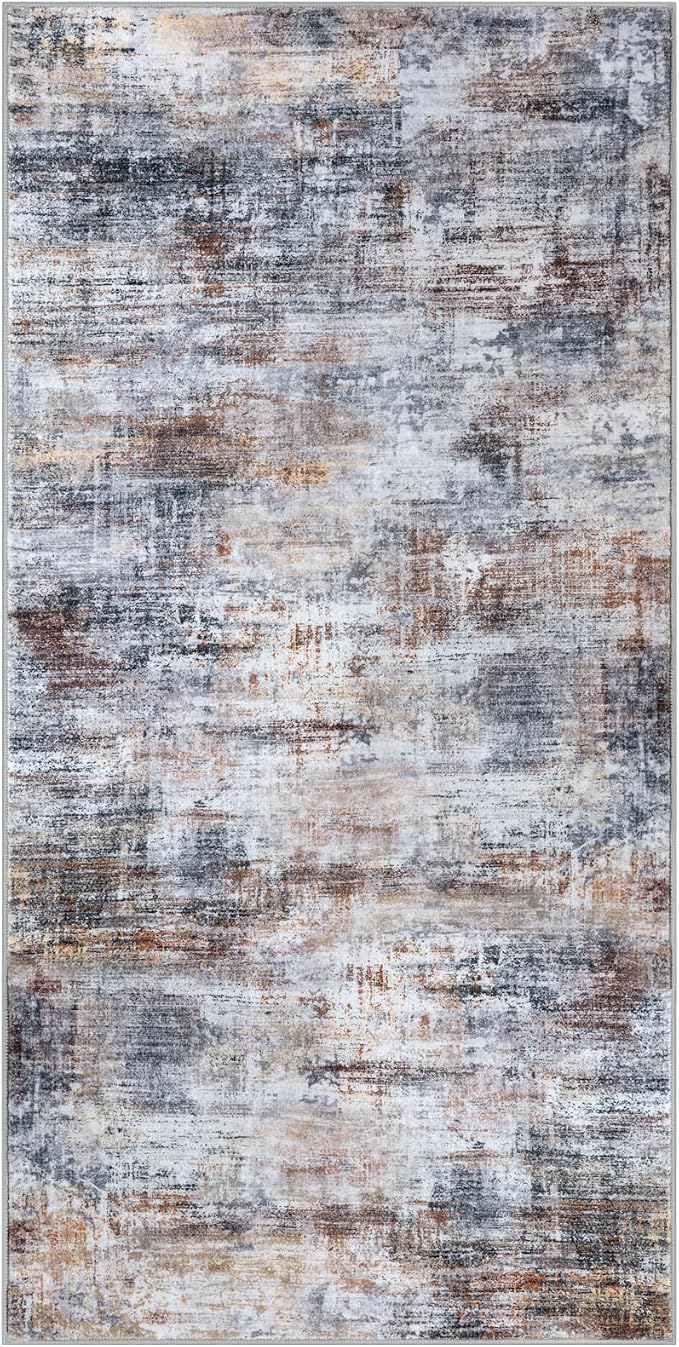 IOHOUZE Abstract Runner Rug 3x6 Ft Washable Runners