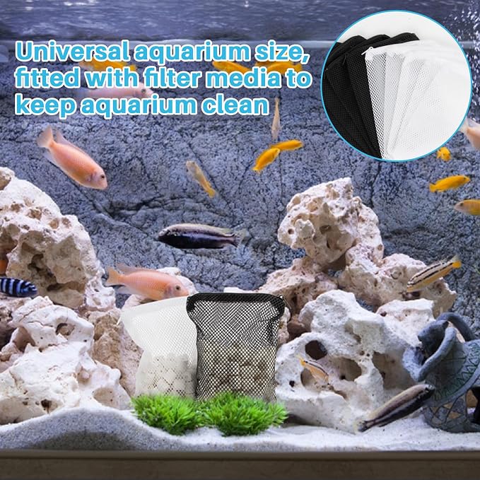 MAQIHAN 10pcs Aquarium Filter Media Bags