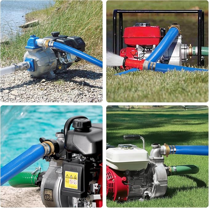 1.5" x 100 ft Backwash Hose for Swimming Pools, Heavy Duty PVC Lay Flat Water