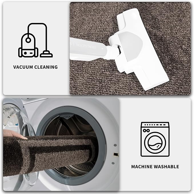 PURRUGS Dirt Trapping Door Mat 34" x 60", Non-Slip Machine Washable Entryway Rug