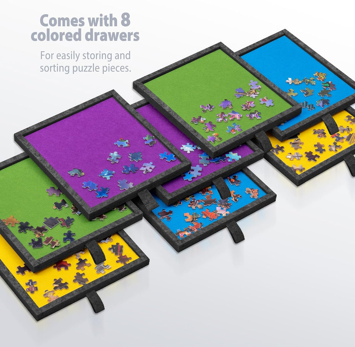 Tektalk 2000 Piece Foldable Felt Jigsaw Puzzle Board - Dark Gray